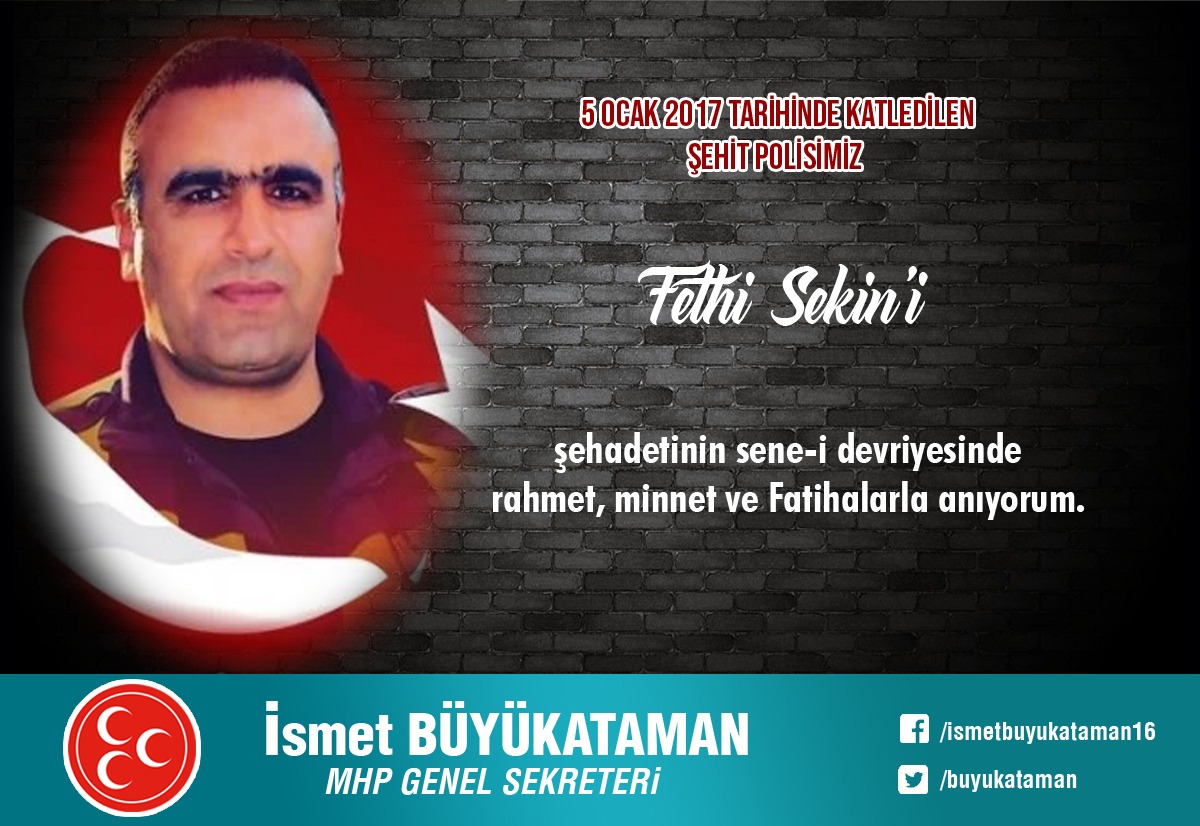 buyukataman's tweet photo. Kahraman polisimiz #FethiSekin'i şehadetinin sene-i devriyesinde rahmet, minnet ve Fatihalarla anıyorum. https://t.co/KvZcoRGh5F