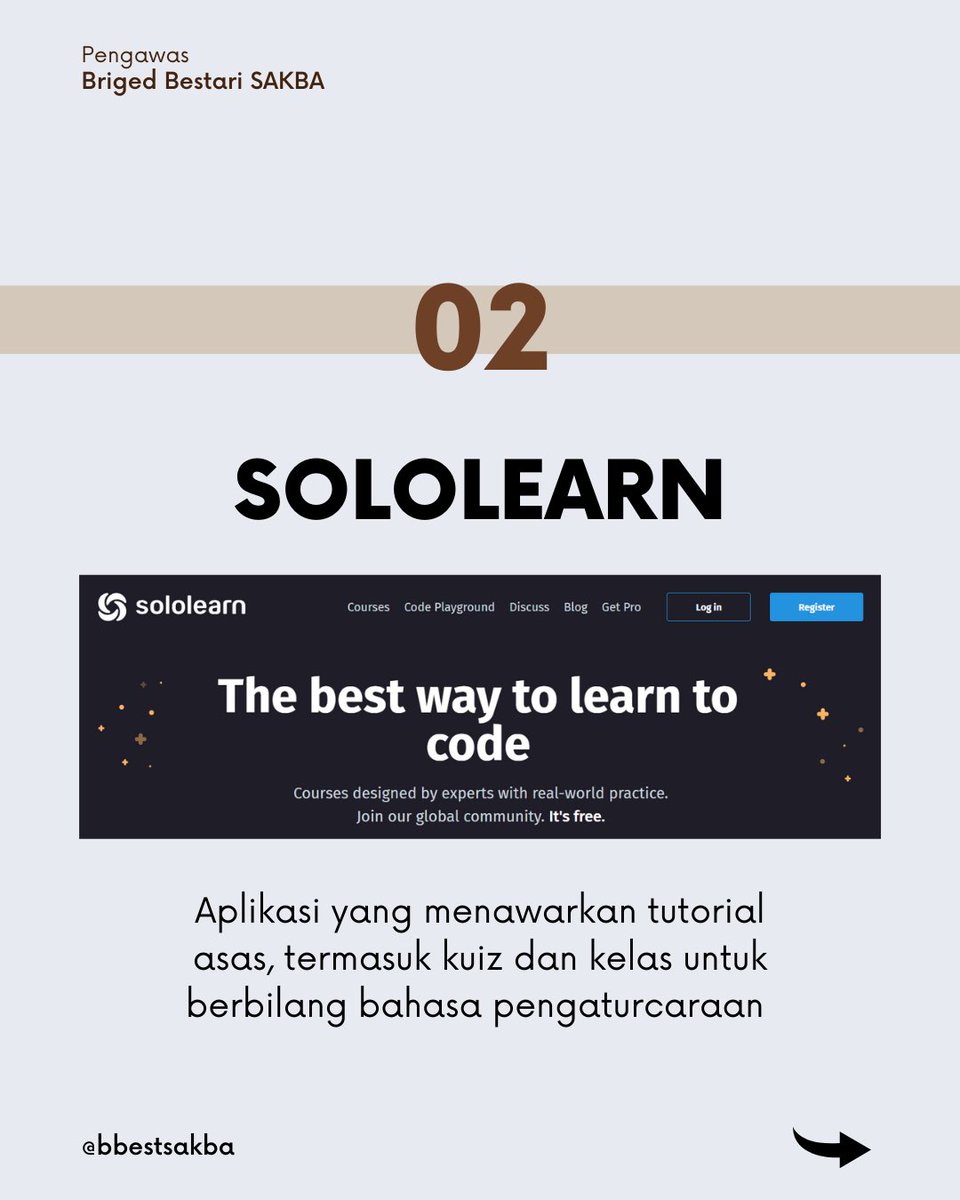 bbestsakba's tweet photo. [thread] Coding merupakan satu bidang yang hebat. Terdapat banyak aplikasi dan web yang dapat membantu anda mempelajarinya. Nak tahu? Jom baca maklumat ni! #birolw #spektrumilmu https://t.co/49ojYS6RUh