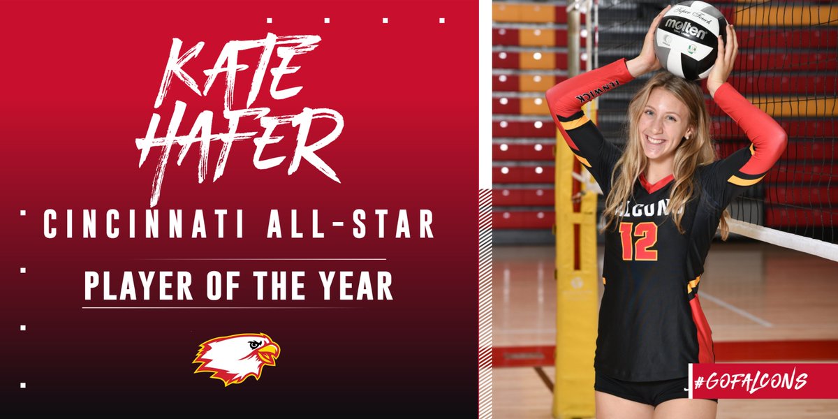 Congratulations to Kate Hafer for being named Cincinnati All-Star Player of the Year! Add this award to her LONG list of accomplishments as a Falcon! 

#GoFalcons