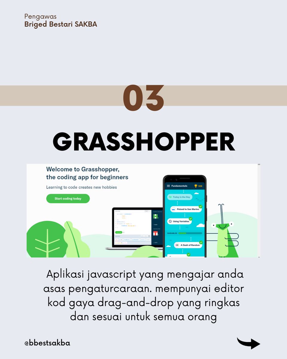 bbestsakba's tweet photo. [thread] Coding merupakan satu bidang yang hebat. Terdapat banyak aplikasi dan web yang dapat membantu anda mempelajarinya. Nak tahu? Jom baca maklumat ni! #birolw #spektrumilmu https://t.co/49ojYS6RUh