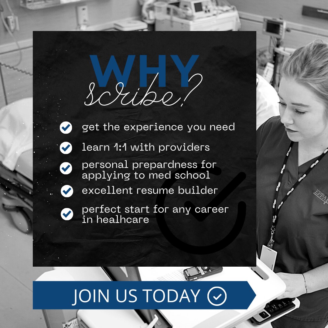 EppaScribe's tweet photo. New Year, NEW JOB!  😎  Gain unprecedented experience during this historical time in medicine.    Apply Today! https://t.co/JHsNVNhR70 #eppascribeprogram #scribelife #2022jobs #myjobrules #bestjobever #premed https://t.co/CZWnQBc4CS