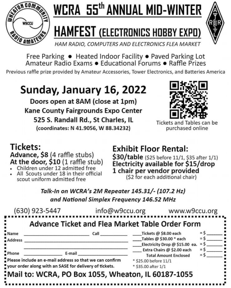 HamPrep's tweet photo. Yes, there are #hamfests in the winter! Here’s one in the #Chicago area that is in a couple of weekends. Send us your #hamfest flier to support@HamRadioPrep.com and we’ll tell thousands of #HamRadio operators about your event on social media! https://t.co/ZaFgSznUqQ