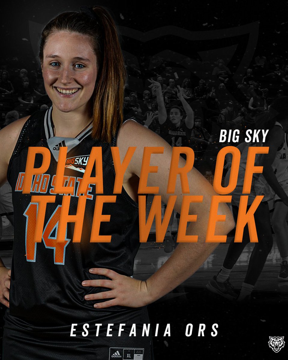 HeartofaBengal's tweet photo. Estefania Ors has been named the Big Sky Conference Player of the week!

Against the Montana Schools Estefi  averaged 24 points per game. Ors also went a perfect 8-8 from the free-throw line and had 10 rebounds, eight assists and a steal.

Release: https://t.co/ux1T8n8h2X https://t.co/Fjts6AY8nH