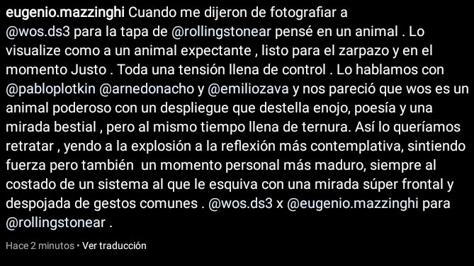 wosarchive's tweet photo. 🐾WOS el animal poderoso y bestial

📌Revista @RollingStoneAr ya disponible en todo el país! https://t.co/3EdBCI6xAO