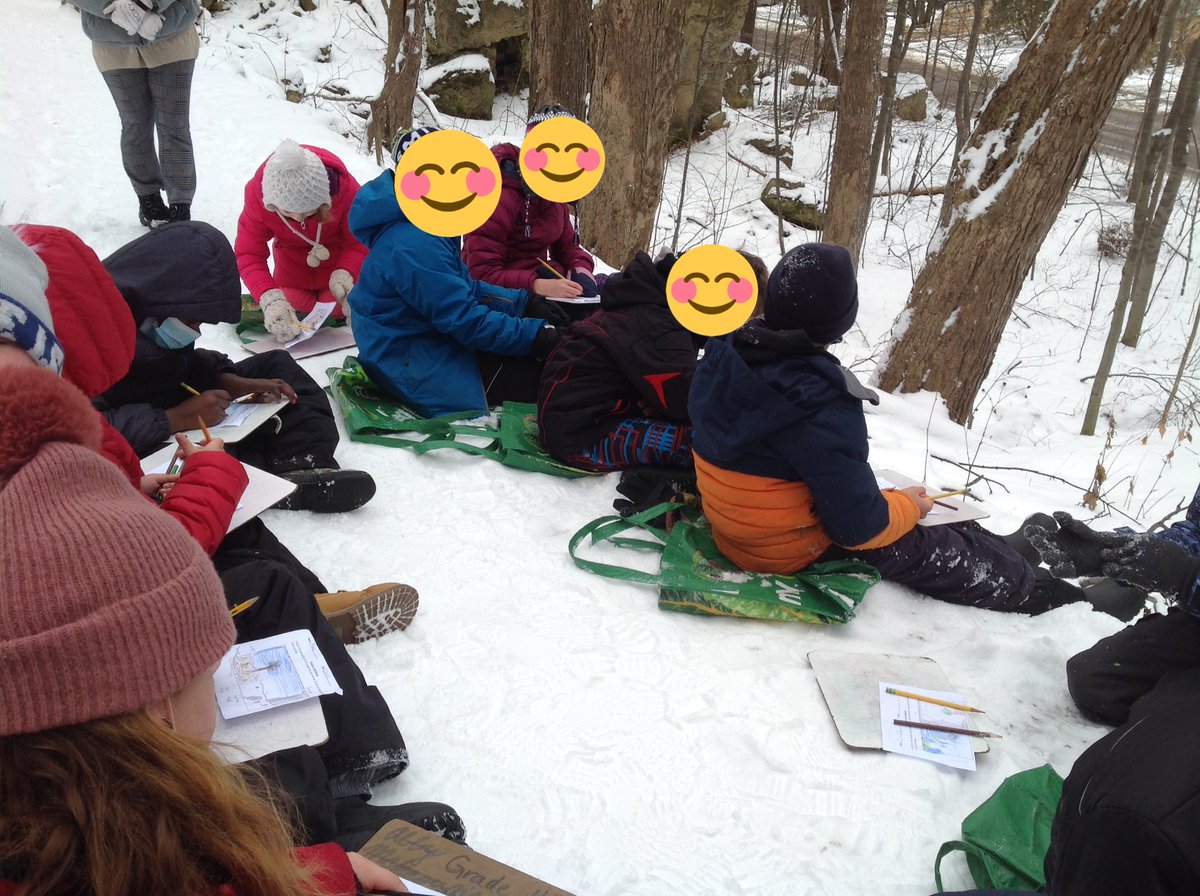 ClassBrockway's tweet image. A snowy visit to the woods to investigate #erosion #cpsmith #bsdvt #optoutside