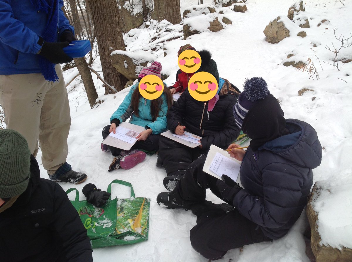 ClassBrockway's tweet image. A snowy visit to the woods to investigate #erosion #cpsmith #bsdvt #optoutside