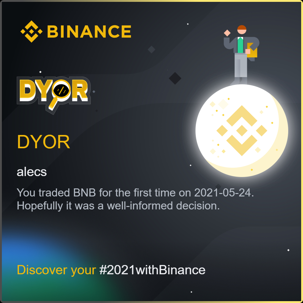 alonsocarp's tweet photo. #2021withBinance https://t.co/YDkdLqWpNX