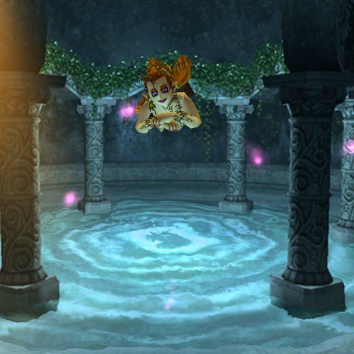 StanglassACNH's tweet photo. The Great Fairy Fountain is home to the magical Great Fairy, and is littered with little fairies that can heal your wounds. It is said in order to summon the Great Fairy, you must play a melody on an ocarina to get a special reward 🧚🏻♀️ #ACNH #ACNHDesigns #BOTW #zeldacore https://t.co/ynjwPOkVRb