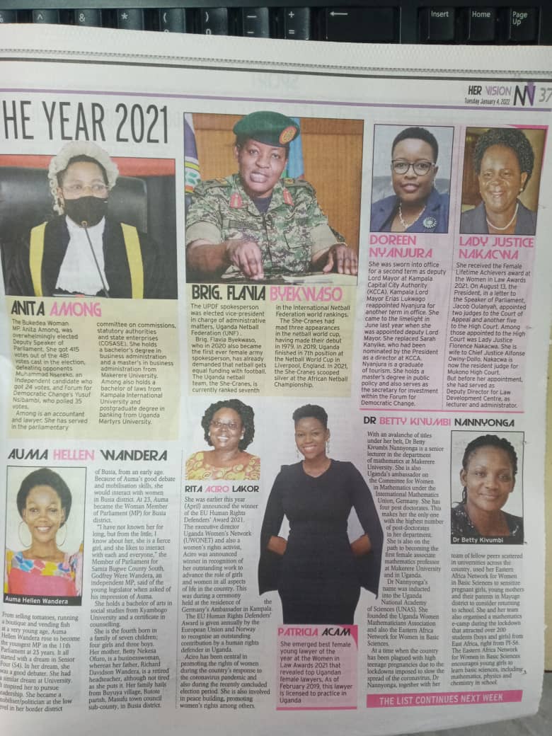 AumaHelen's tweet photo. I am deeply humbled to be named among the most influential and outstanding women in Uganda in 2021. It is a really great honor and my gratitude goes to all the people that groomed me into who I am and those that have been part of my journey thus far.
@Parliament_Ug https://t.co/O6s8ZVo7sC