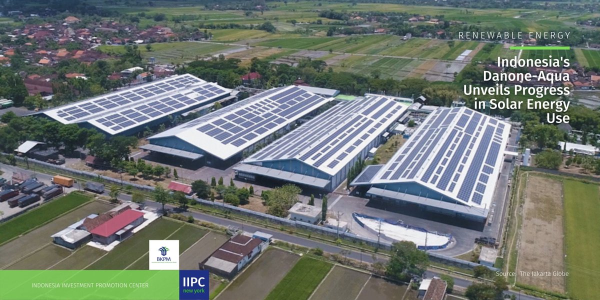 IIPC_NewYork's tweet photo. Bottled water company Danone-Aqua announced its progress on its shift towards #solar energy, as the company unveiled its 2019-2020 sustainability report. The company kicked off its gradual solar energy transition back in 2017. https://t.co/WaJnmZnd3k