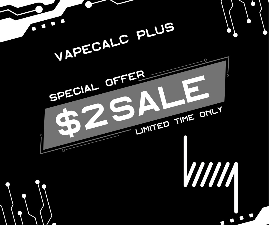 vape_app's tweet photo. Be sure to snag up the premium version of VapeCalc while it is on sale #vapeapp #vapeshopping #vapegear #diy #vaping #juice #coils #batteries #mods #vapesafe #vapecalc

https://t.co/pqfgRZiNjv https://t.co/kCLXfOJCCv
