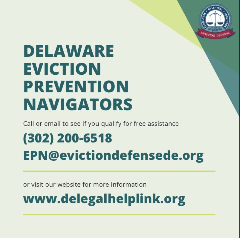 brandentfletch's tweet photo. I joined the Delaware Courtroom Navigator Program as the Lead Eviction Prevention Navigator. The EPN program is one component of a multi-pronged Eviction Defense Project to increase resilience of community against the risk of housing instability and eviction heightened by COVID. https://t.co/mq92Fxp2Hb
