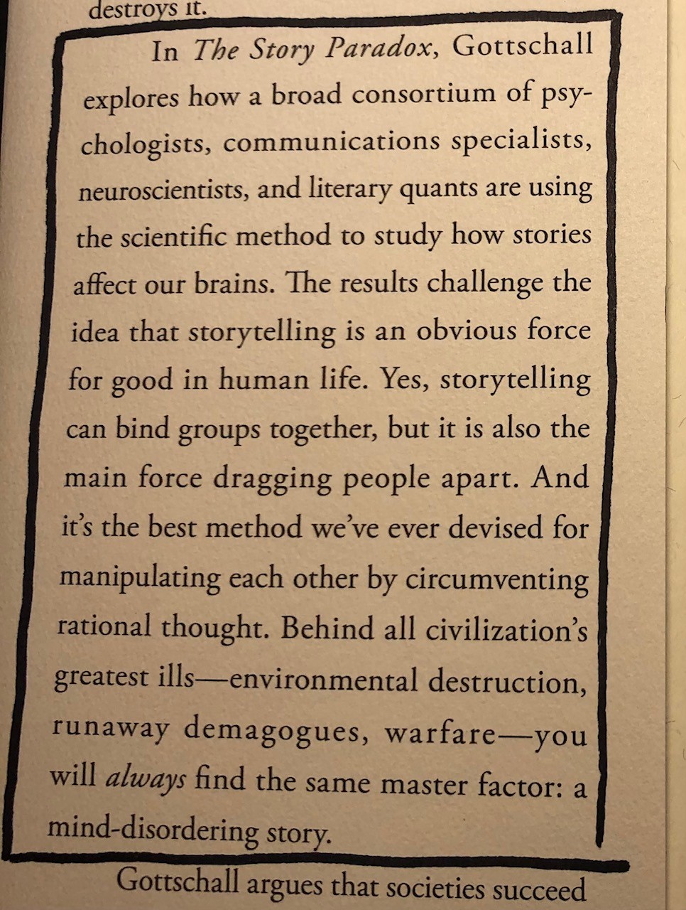 jonathan gottschall on Twitter "Snyder says I call history “useless