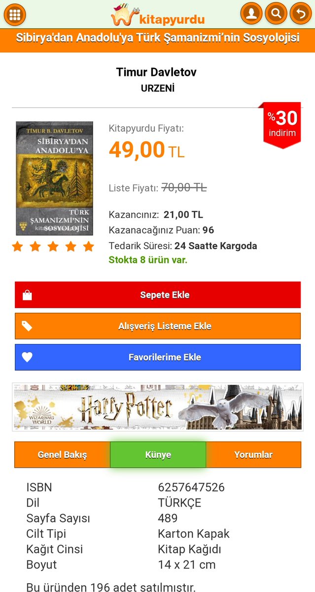 1️⃣Hakas Türklerinde Şamanizm ve Ölüm 
2️⃣Sibirya'dan Anadolu'ya Türk Şamanizmi'nin Sosyolojisi
3️⃣Kün Sarığ Han Bir Hakas Kadınının Destanı
4️⃣Şaman Masalları Üç Alem Gezgini
5️⃣Şaman Doğa'nın Şifası Uyanınca
6️⃣Чуртас (Yaşam)
⤵️
m.kitapyurdu.com/index.php?rout…
⤵️
idealkitap.com/kun-sarig-han-…
