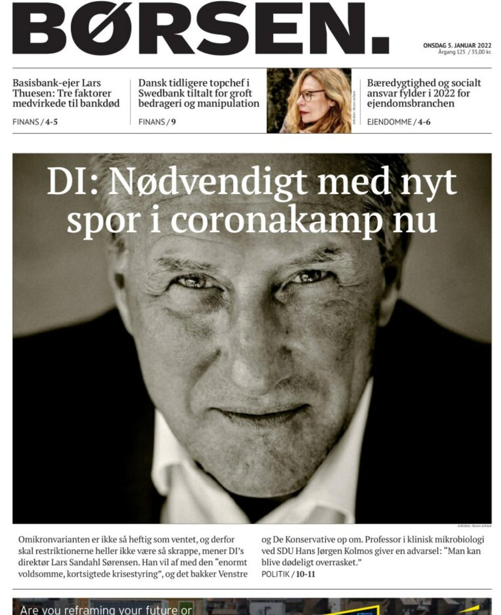 LarsSandahlS's tweet image. Situationen med #COVID19dk har ændret sig, og de voldsomme redskaber, vi har brugt og bruger, er ikke en måde vi kan fortsætte med at håndtere situationen på. Vi er nødt til at erkende, at vi skal leve med det over tid og indrette os derefter #dkpol 1/3 borsen.dk/nyheder/politi…