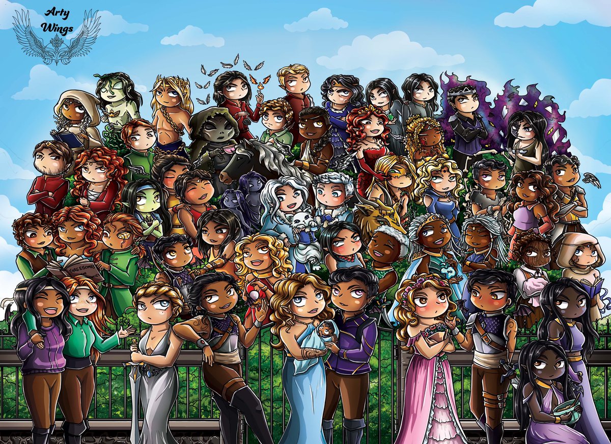 Artywings1's tweet photo. Ever wondered what all the Acotar characters looked like? Well guess what, here’s 50 of them…… https://t.co/tejZR86PkN