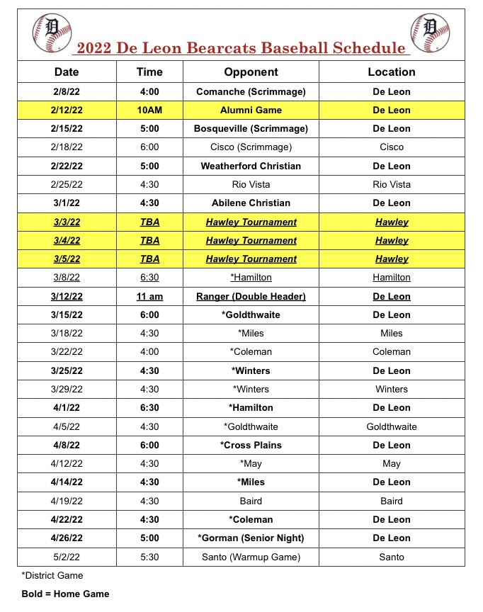 De Leon Baseball tweet media