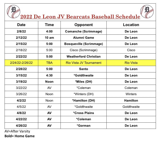 De Leon Baseball tweet media