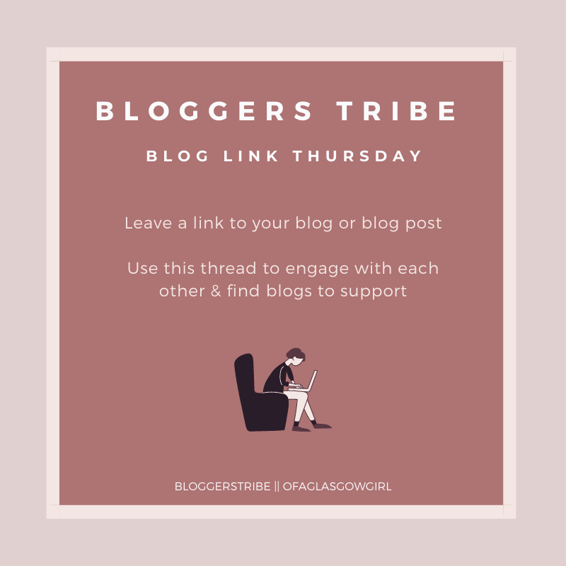 BloggersTribe's tweet photo. Happy Thursday 😊 It's blog link day 💻

💫 Leave a link to your blog/blog post below 👇

💫 Engage with others &amp; have fun 

- @ofaglasgowgirl || @JLCreate 
#Bloggerstribe https://t.co/pdo55FmlEA