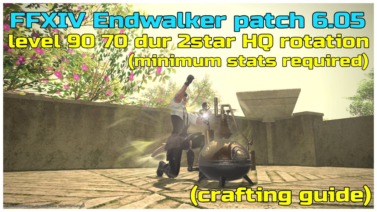 zanelionhartxiv's tweet photo. Video #3 #FFXIV #Endwalker #crafting #guide #70durability #2star #HQ #rotation #minimumstats https://t.co/widE7QgHNt