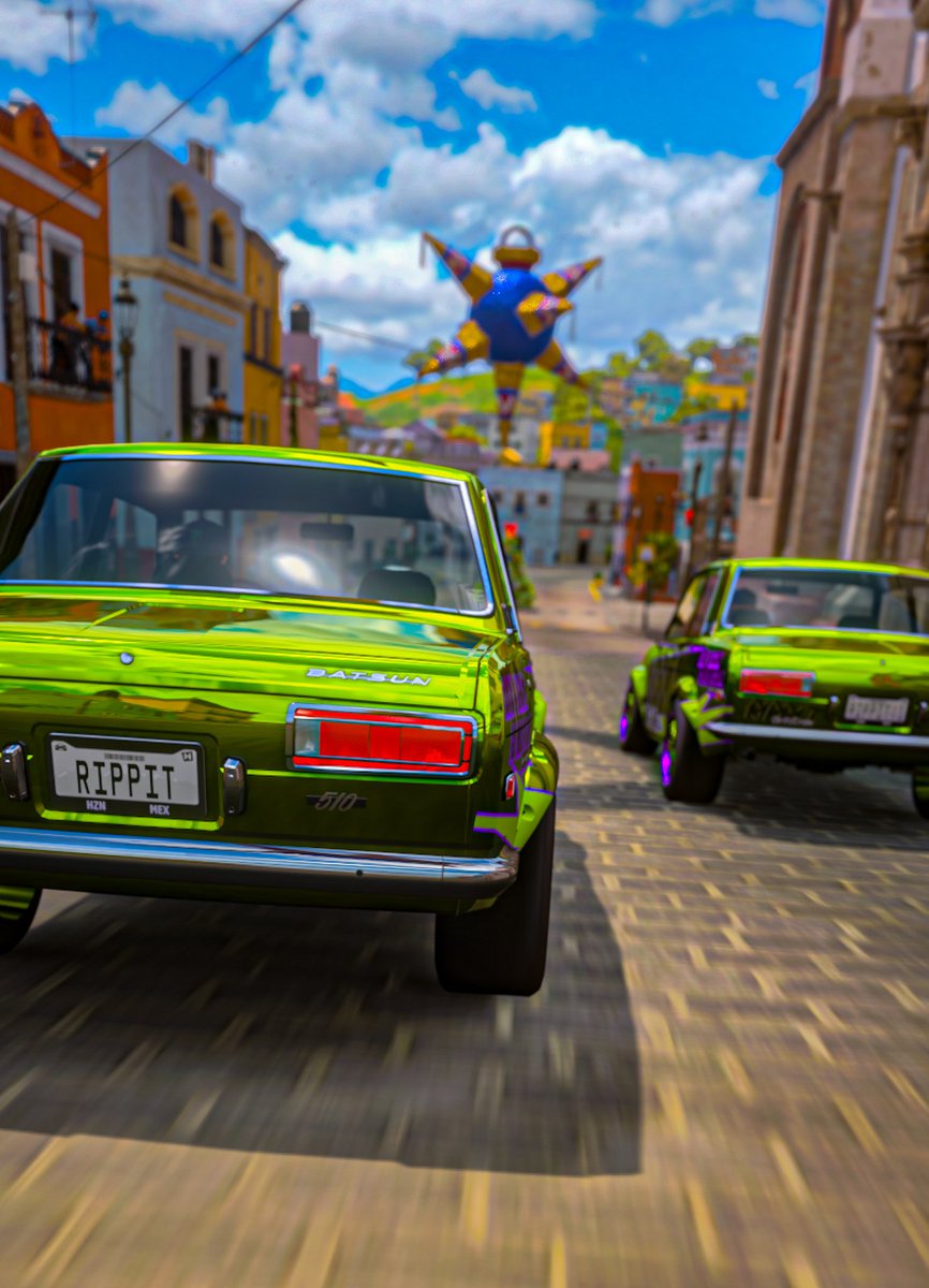 CONJOHNGaming1's tweet photo. The classic Datsun 510 wrapped in anawesome RIPPIT livery done by @Raccoon_drift 🔥🔥🔥

#ForzaHorizon5 #driftbuild #Datsun #510 #RIPPITdriftcrew https://t.co/rRlhIjrbb6