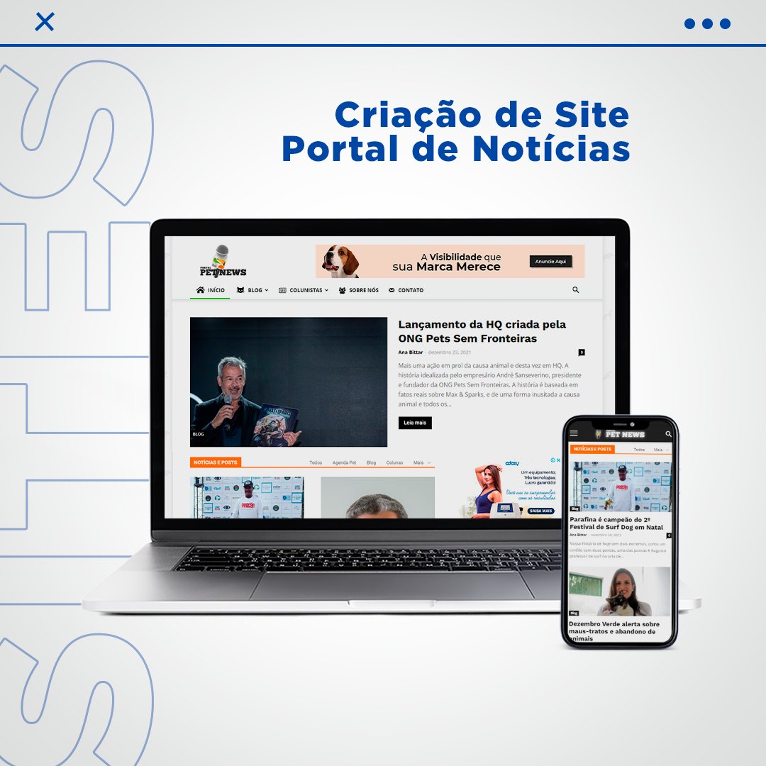 logomidia's tweet image. O @portalpetnews_ traz notícias e entrevistas sobre o mundo animal. Agora com novo formato, mais dinâmico e organizado.

Confira em portalpetnews.com.br

Agradecemos a jornalista Ana Bittar pela parceria!

#portfolio #webdesign #voltaredonda #barramansa #logomidia