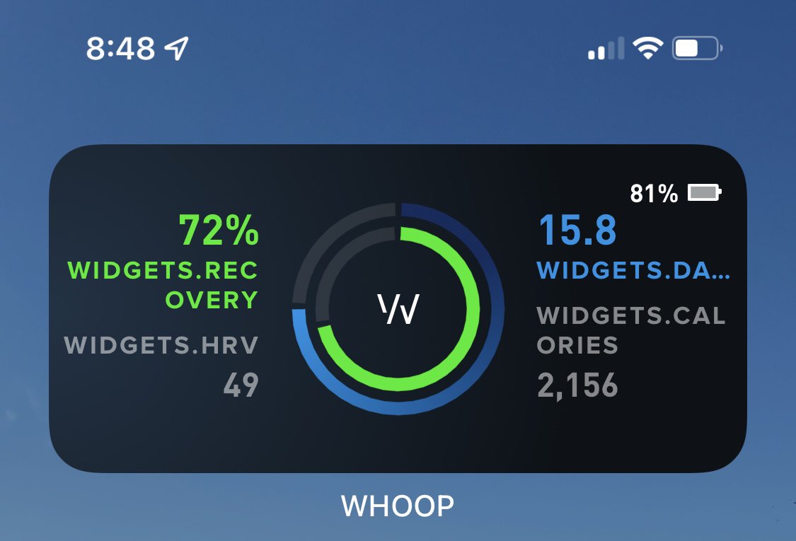 Wee glitch in the latest update @whoop