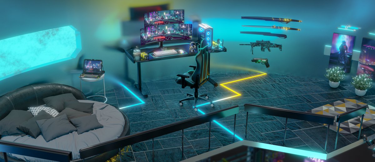 BrainDanceLab's tweet image. Our Penthouse Real Estate &amp;gt; Any other metaverse real estate 🔥🔥

Did you know you can upgrade your penthouse with items won from missions inside our games? Sometimes looting in metaverse can lead to more asking price $$ of the penthouse! 😉