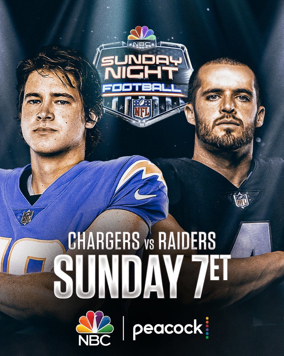 We'll see you Sunday night... 

#BoltUp vs. #RaiderNation