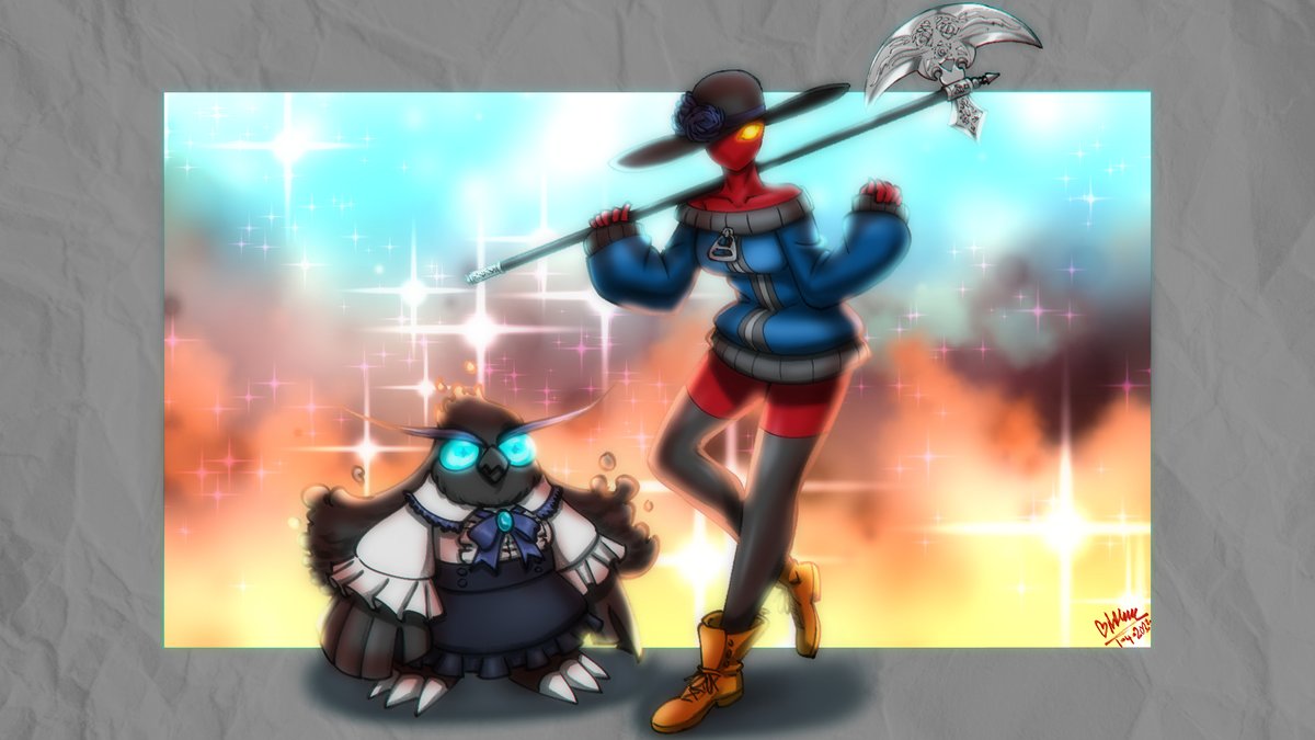 _BirdMaws_'s tweet photo. Explosions and chaos- the two have swapped! Here's a little funny thing @/OsborneKay21 requested- wonder if it's convincing...
#MawsDraws #OakKay https://t.co/5ZjGp0OK2q