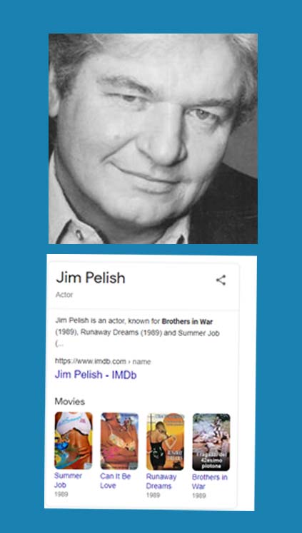 Does an Knowledge Panel appear when you Google your name like it does for Jim Pelish? 
#Google #Search #SAG #Actor #Acting #MotionPictures #Commericals #Art #Artist #Awards 2vu.me/a