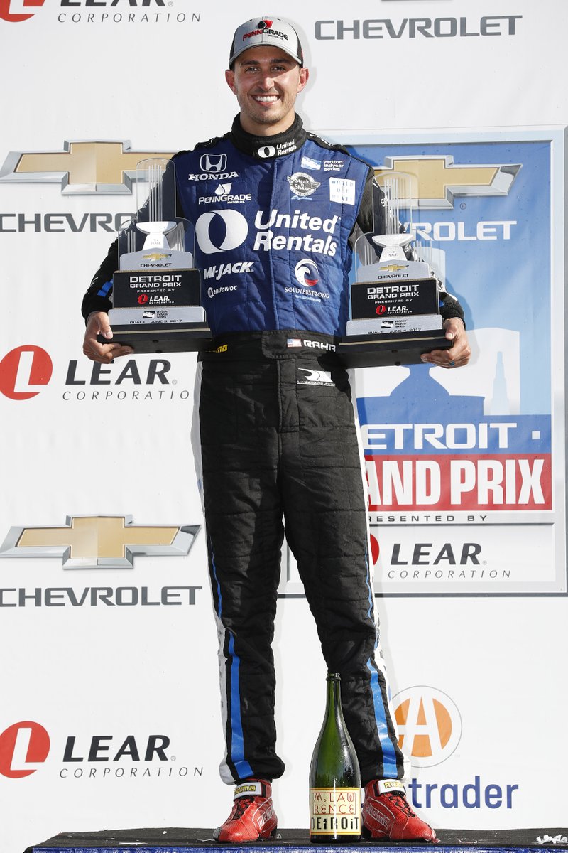 detroitgp's tweet photo. Happy Birthday wishes to @GrahamRahal! Who can forget Graham’s dream weekend on Belle Isle in 2017 when he became the only driver to sweep the @Chevrolet #DualInDetroit @IndyCar weekend at #DetroitGP? We celebrate with a look back at the “Graham Slam” in the Motor City. #HBD https://t.co/vqu9DtXmfZ