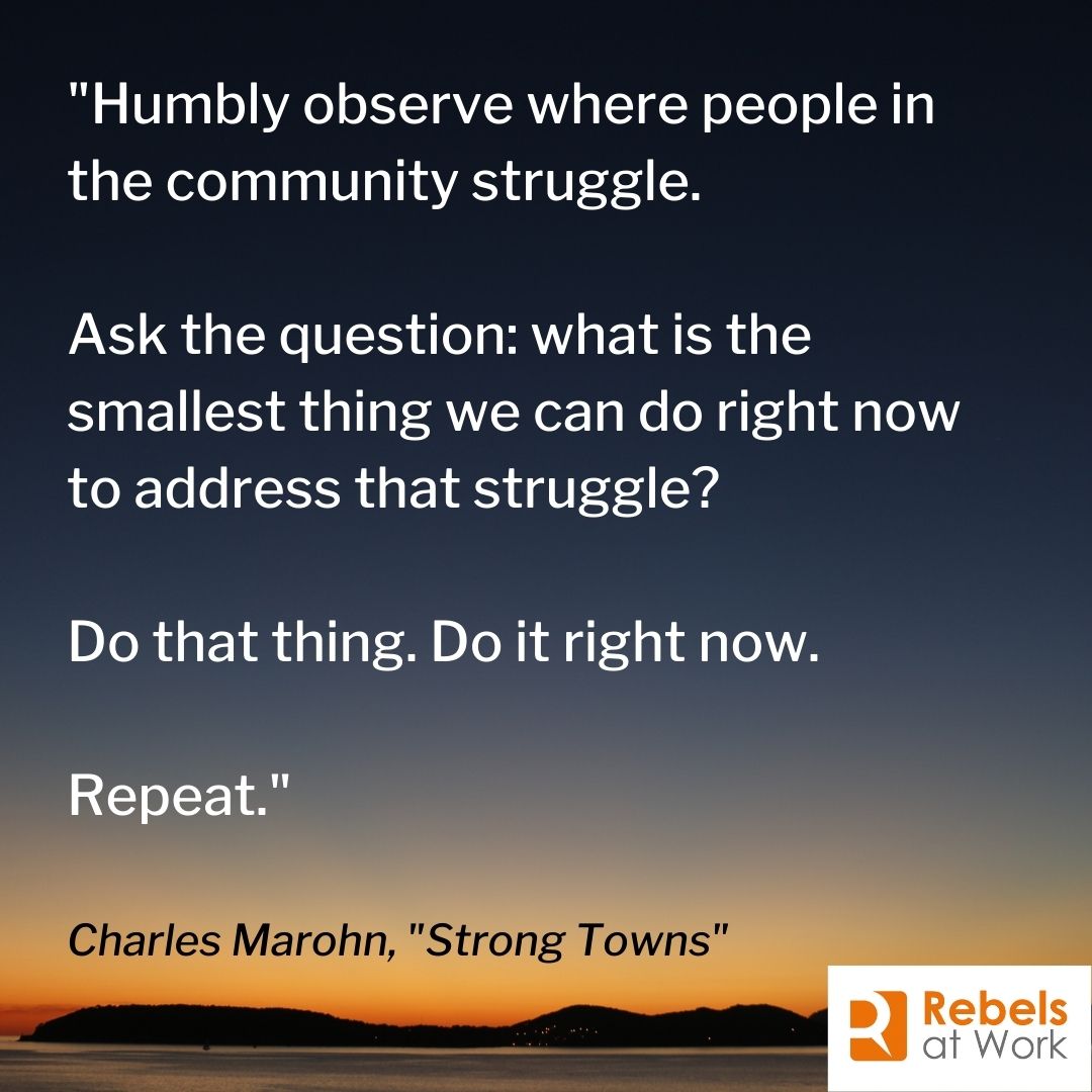 rebelsatwork's tweet photo. What's the smallest thing you can do right now?
#rebelsatwork https://t.co/uKxam527ql