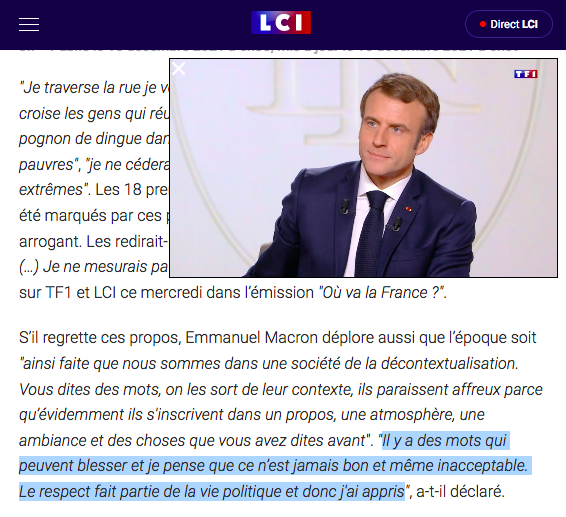 nicolasberrod's tweet photo. De

"Il y a des mots qui peuvent blesser et ce n’est jamais bon et même inacceptable"

à

"Les non-vaccinés, j’ai très envie de les emmerder. On va continuer de le faire, jusqu’au bout"

en 3 semaines.

Mais aussi, à propos des antivax : "un irresponsable n’est plus un citoyen." https://t.co/2UCgv2BtBy