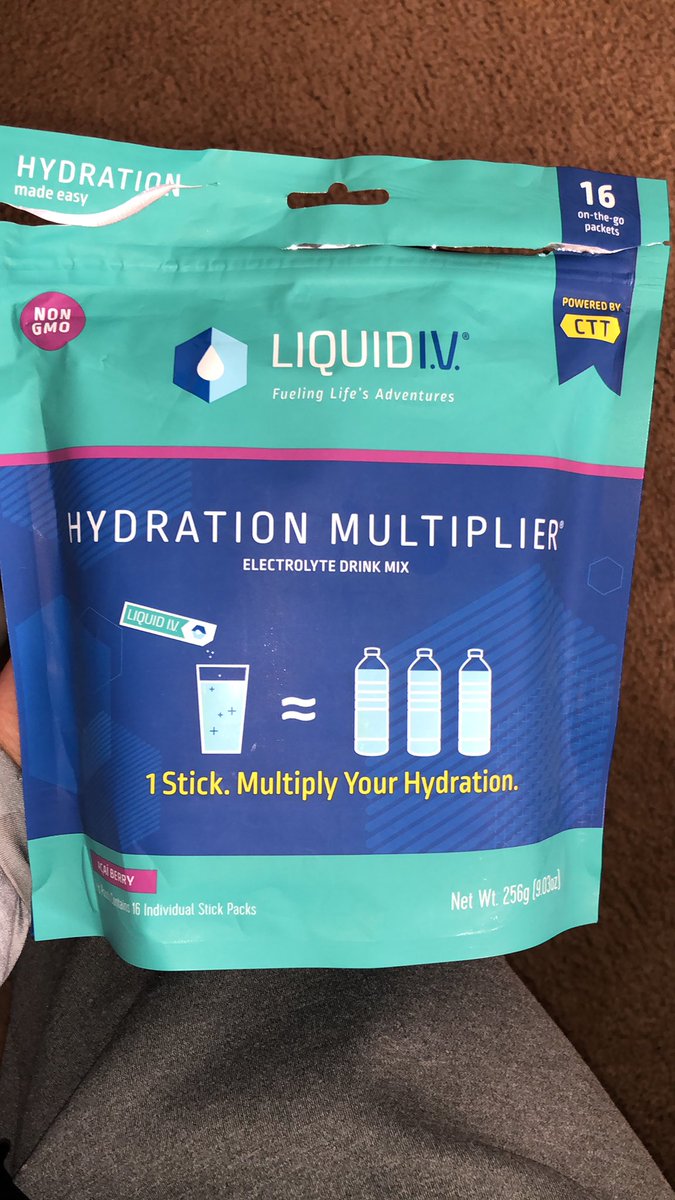 Staying hydrated during these cold times with my favorite flavor… açaí berry. <a href="/liquidiv/">Liquid I.V.</a>
