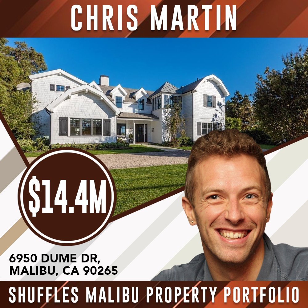 LowellVanderblt's tweet photo. #CelebrityRealEstate
#ChrisMartin Shuffles Malibu Property Portfolio, Sells Mansion for $14.4M

The spacious place includes five bedrooms and seven bathrooms, as well as an additional two-story guesthouse. https://t.co/IVZGgGWvsd