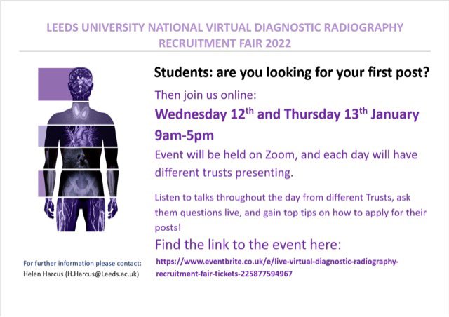 YHarcus's tweet photo. Lots of new registrants today for the recruitment fair!!! Looking like it’s going to be a great event. Don’t forget to register 3rd year and 2nd year Diagnostic radiography students! Celebrate the new year with your 1st post 🎉#radiography@leeds https://t.co/TxnoUiYsw9