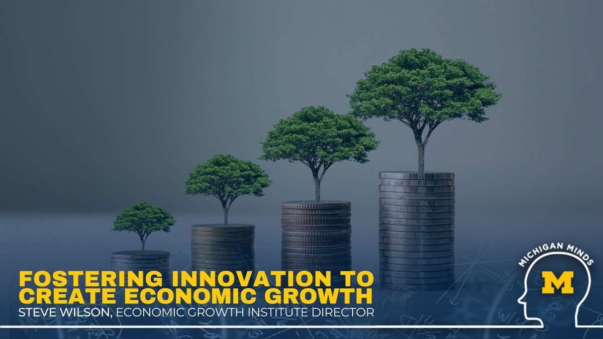 UMich's tweet photo. In this episode of Michigan Minds, @Econ_Growth director Steve Wilson talks about how EGI partners with Michigan businesses to help them navigate various challenges, and the sort of guidance they are anticipating organizations will need in the new year. https://t.co/F2OVSeUAaH https://t.co/dccP6cKNrM