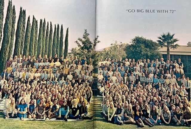 LMHSLibrary's tweet photo. "Go Big Blue with '72"....this is your 50th year Matadores!!
#reunion #lmhsalumni @LMHSMatadores https://t.co/Rv3Y2tcYnr