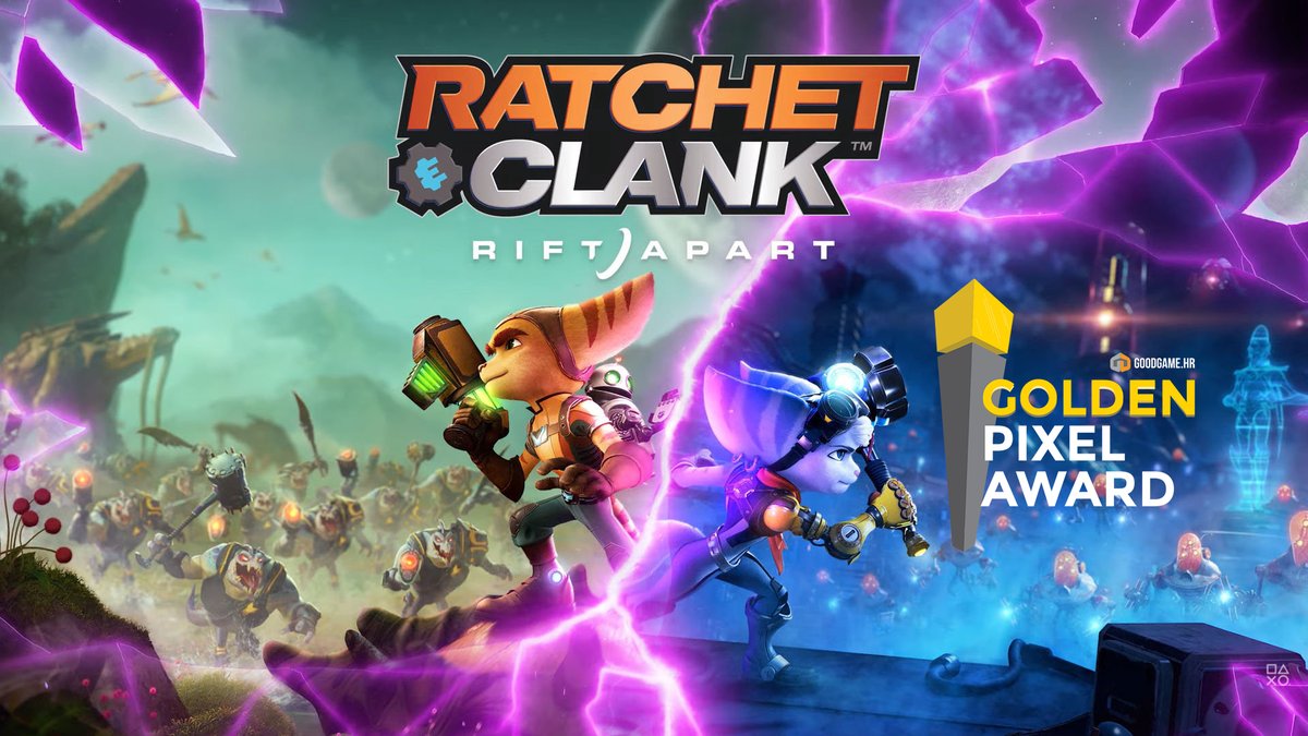 Ratchet &amp; Clank: Rift Apart je igra godine prema glasovima naših cijenjenih čitatelja! Kompletan popis dobitnika Golden Pixel Awarda 2021 možete pronaći na goodgame.hr/rezultati-gold…