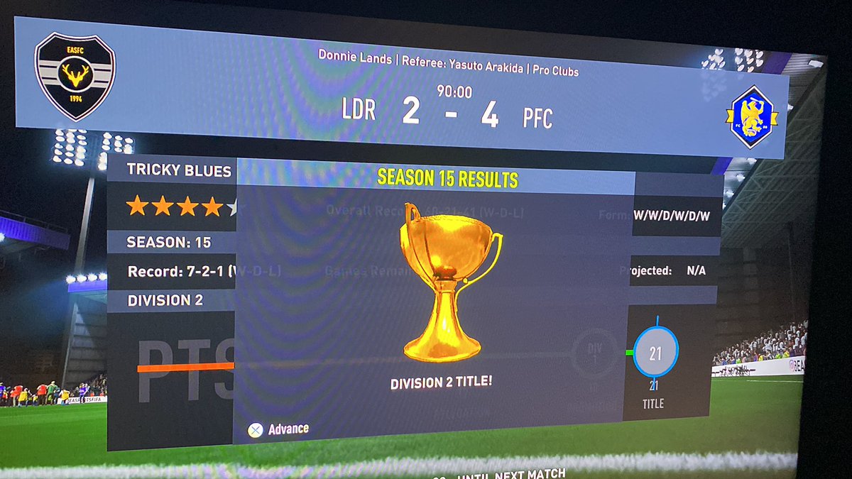 TrickyBluesFC's tweet photo. THAT TASTES LIKE PROMOTION! The blues propel themselves into division 1 for their last challenge. Congratulations to @liamcowlin for his debut season and what a way to start👏 #Forzablues https://t.co/LqT6GaxDsg