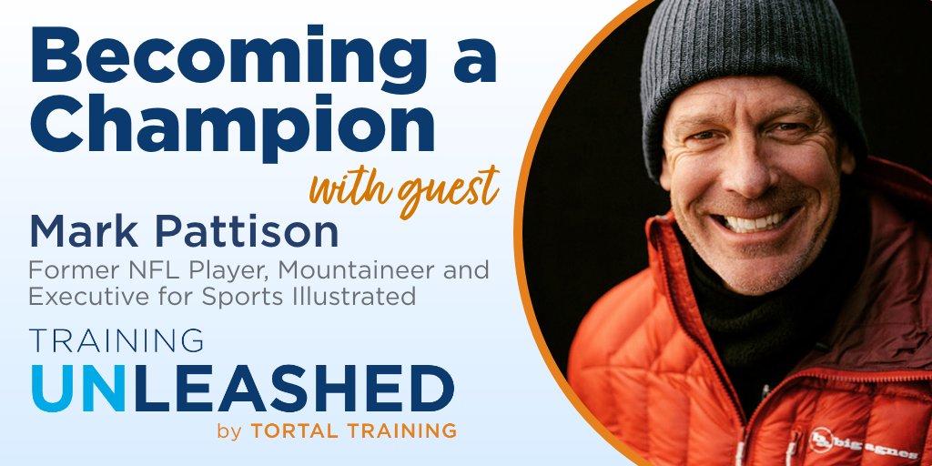 TrainingUnleash's tweet photo. @MarkPattisonNFL , top football player and mountaineer, explains how to become a champion in your life and your career with @ehackel. 

Listen now >>> https://t.co/H6qVAla5p5 https://t.co/6Q4IqOPAzE