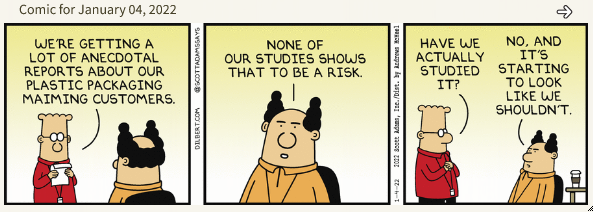 <a href="/ScottAdamsSays/">Scott Adams</a> <a href="/BretWeinstein/">Bret Weinstein</a> A comic genius whom I read nailed this fallacy in today's strip. I get a lot of brilliance from him. Appealing to ignorance is a sleight-of-hand, especially when harm is the potential outcome (then it sorta slips to 'organized crime').