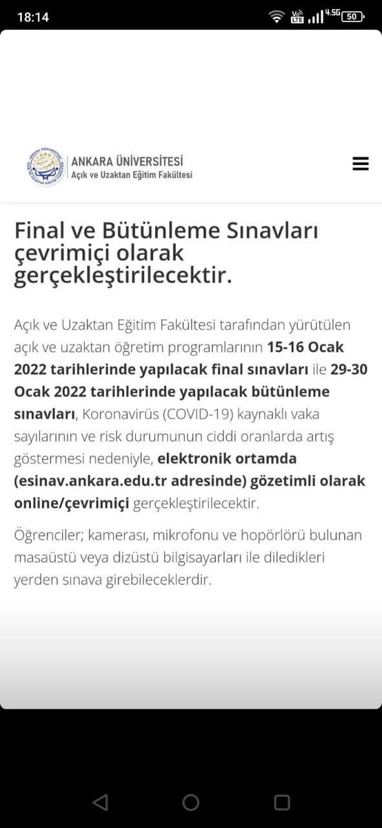 #acıkögretımhakkınıarıyor
<a href="/anadoluuni1/">anadoluüniversitesi</a> acilen sınavların online olması gerekiyor. Vaka sayıları bu denlice yüksekken kimsenin canı tehlikeye atılmamalı.