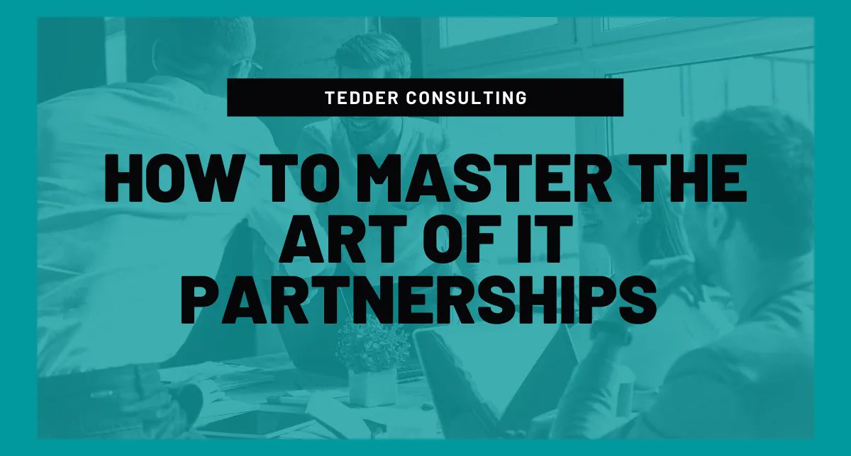 A brand new year means new goals, initiatives and new partners. Re-sharing this post as a reminder to #IT pros that it pays to become an expert at the art of IT partnerships. buff.ly/3fBKY1B