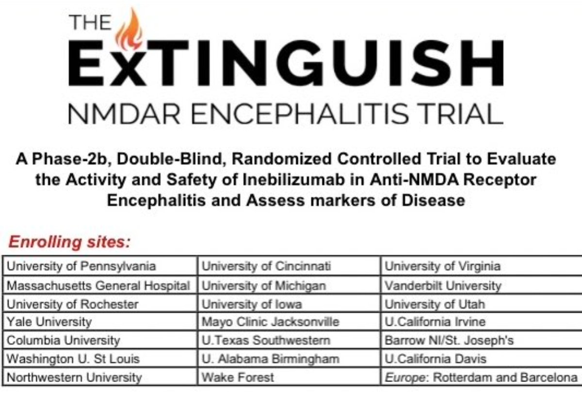 UofU3i's tweet photo. Reminder: @StaceyLClardy of @UofUNeurology @UofUHealth was awarded a U01 @NIH @NINDSnews #NeuroNEXT grant to fund the groundbreaking @extinguishtrial: The FIRST prospective, international, randomized clinical trial for #NMDAEncephalitis, enrolling at 22 sites, beginning soon! https://t.co/V7nBQg26CH