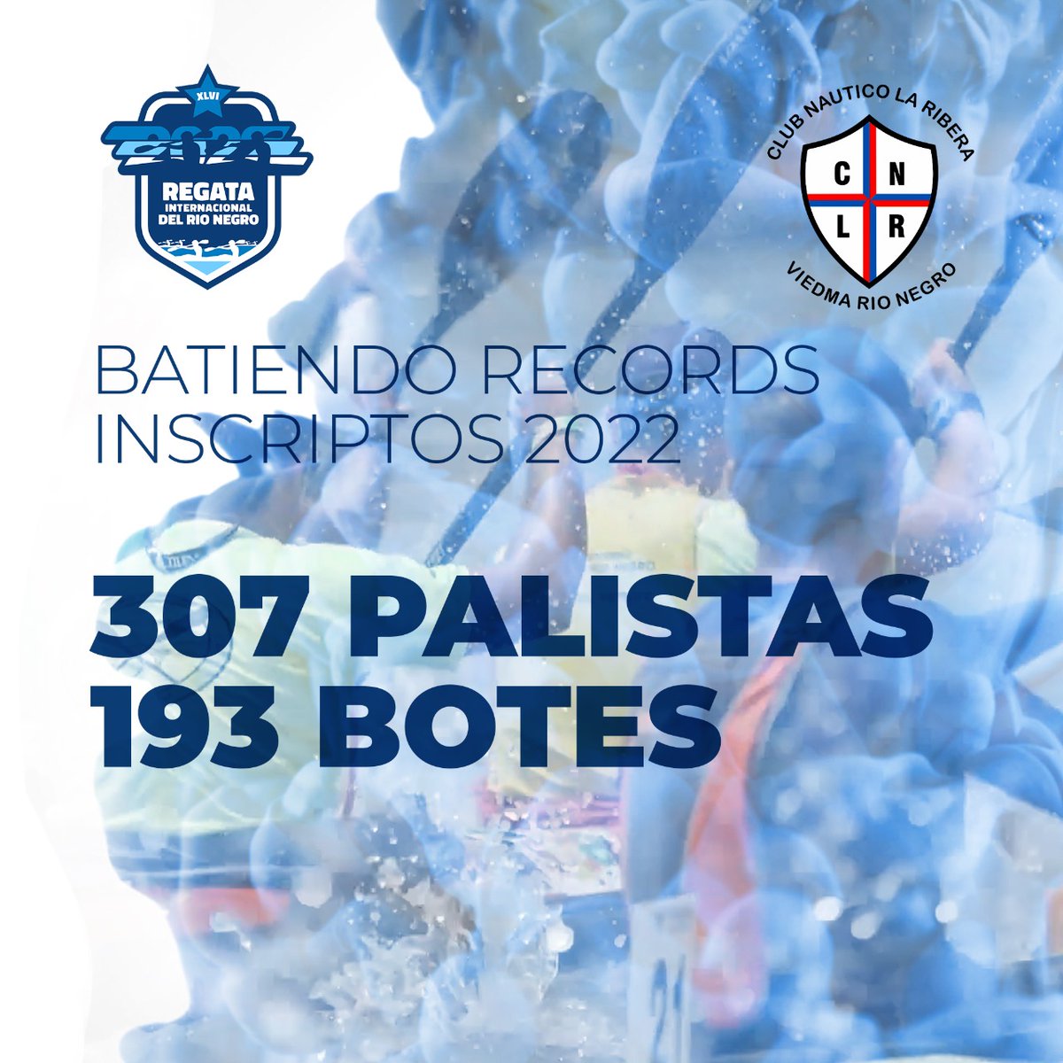➡️ 307 palistas y 193 botes serán parte de la XLVI edición de la Regata Internacional del Rio Negro. 

➡ Este número equivale a un nuevo récord de inscriptos para la regata más larga del mundo.  

#GobRioNegro #BancoPatagonia #ClubNauticoLaRibera #RioNegroDeporte #RegataRN2022