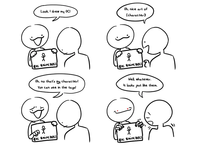 I wish people online a very stop comparing ocs to other characters 