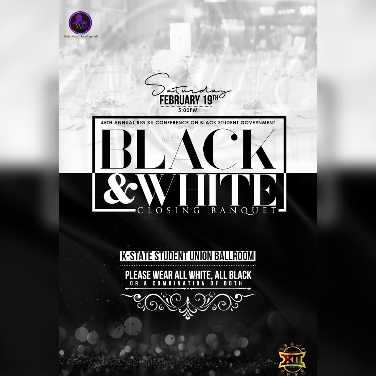 Do you have your outfit ready 👀?

The theme for the closing banquet on Saturday, is Black and White!