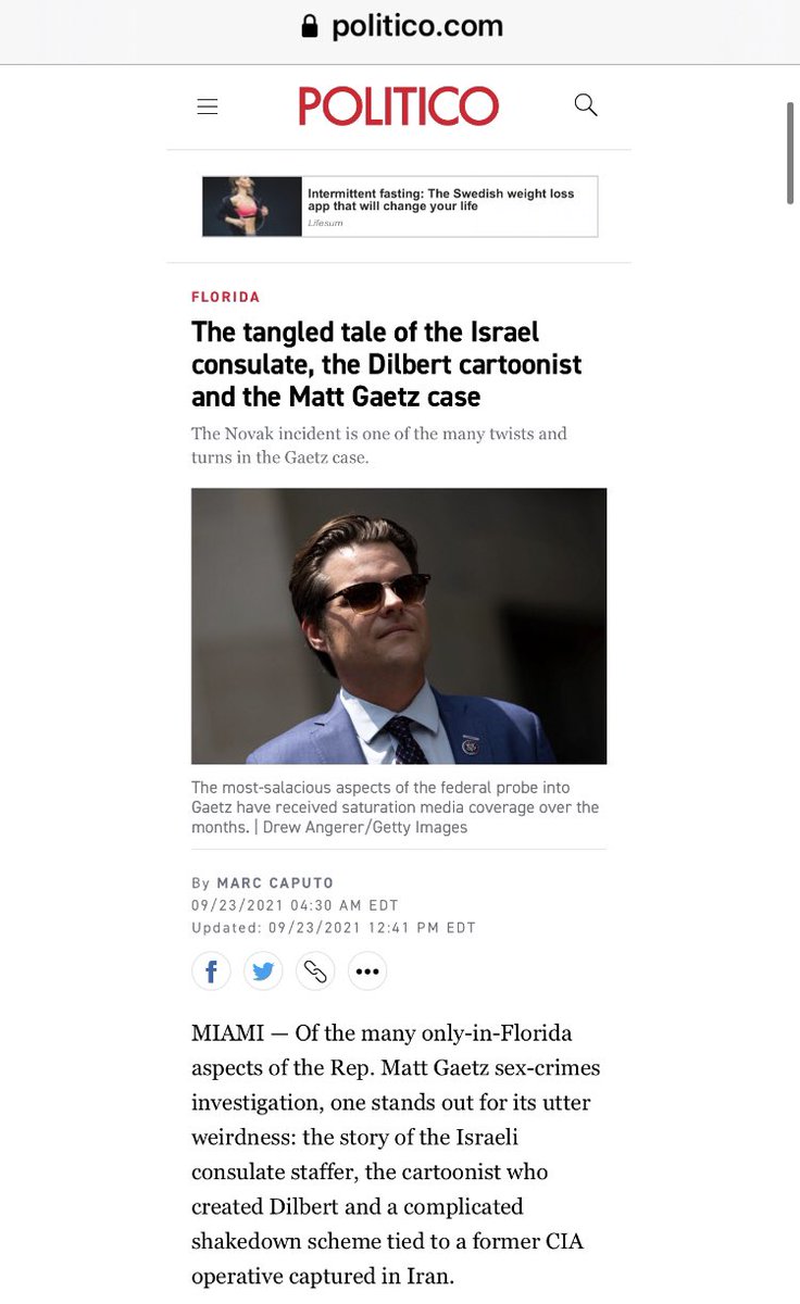 Maybe  he has a reason for the gaslighting...He’s a pretty sharp guy... I’m sure he can help me figure all this out... https://www.politico.com/news/2021/09/23/israel-dilbert-matt-gaetz-513800